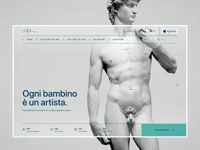 Creative website landing page exploration art artist branding corporate creative design flat illustration landing minimal modern typography ui ui design uiux ux web webdesign website