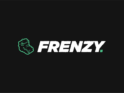 Frenzy branding blockchain branding croc crypto design dinosaur flat geometric green logo minimal nft typography web3