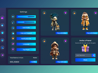 NFT Game Settings UI dailyui dailyui.co design figma ui uidesign uxdesign