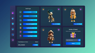 NFT Game Settings UI dailyui dailyui.co design figma ui uidesign uxdesign