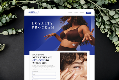 Loyalty program - landing page beauty e commerce branding building brand identity cosmetic efficacy cosmetic research cosmetics cosmetics trends cosmetology branding dailyui design ecommerce figma graphic design key visual logo natural cosmetics product social media marketing ui ux