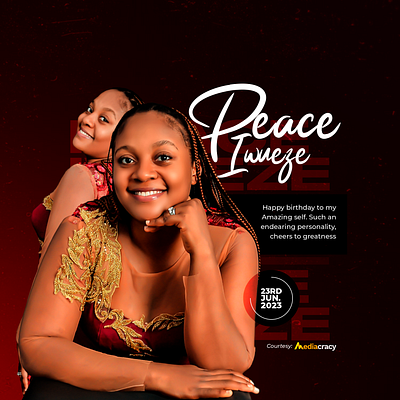 PEACE (Birthday Flyer) design graphic design logo