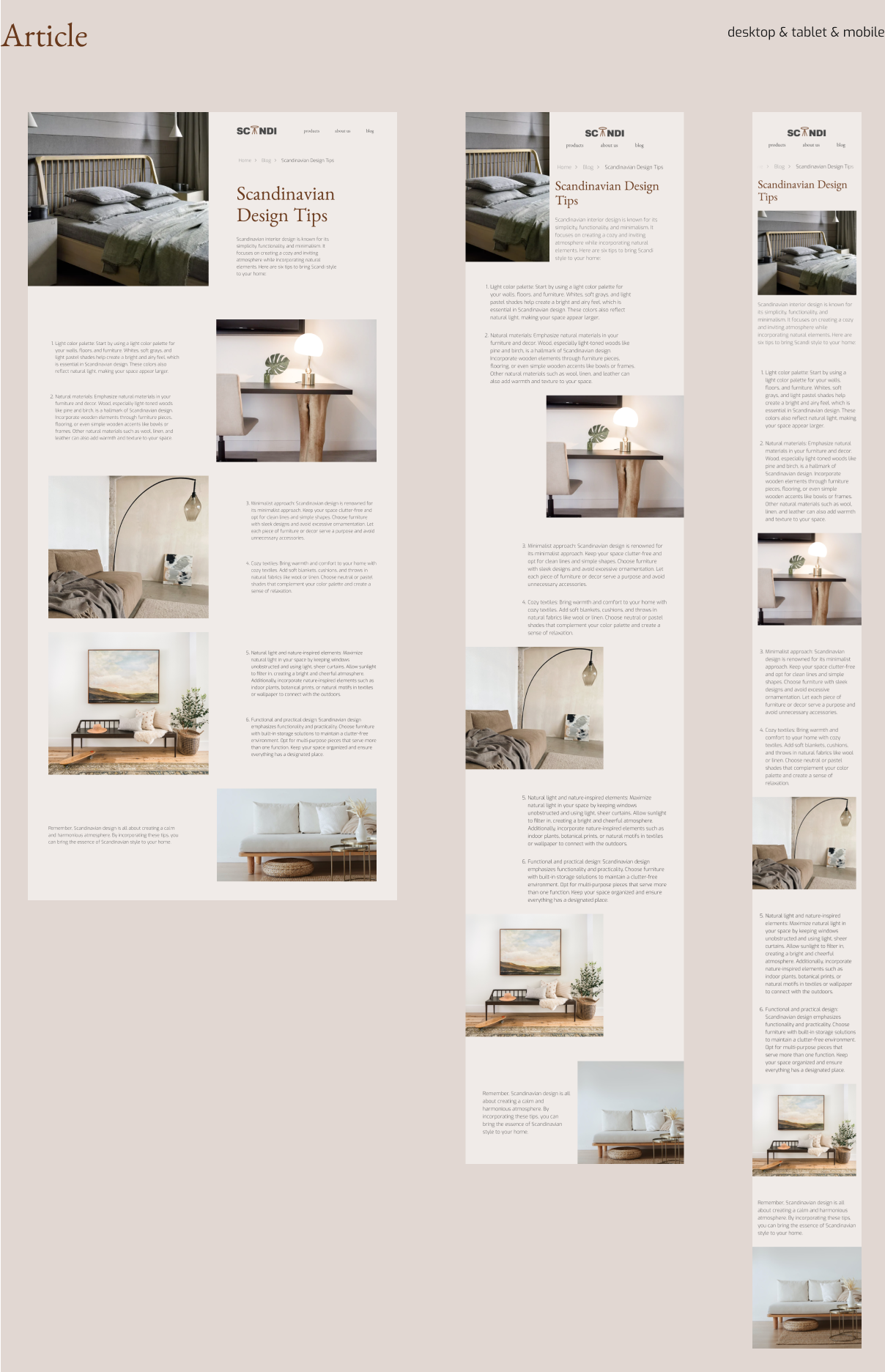 Scandi - Furniture Store animation design e commerce figma logo store ui ux web