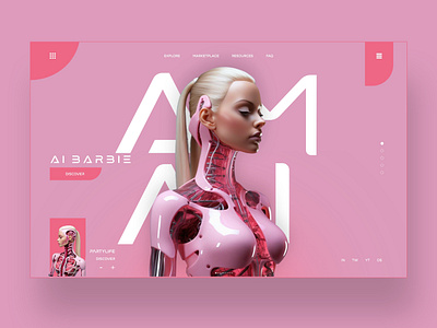 Ai Barbie Web Ui Landing Shot ai ai barbie barbie design graphic design photography pink ui ui design ux ux design web design