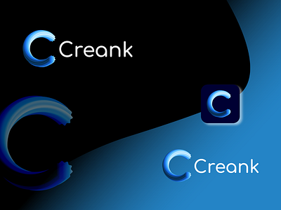 Creank logo - C lettermark brand brand identity branding clean concept creative design flat graphic design icon illustration illustrator logo logo design minimal modern photoshop typography ui vector