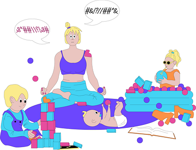 Mom's life =) graphic design illustration ve vector