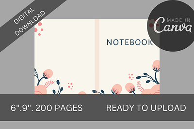 INTERIOR+COVER FOR FLOWER KDP LINED PAPER, LOW CONTENT BOOK 2023 kdp interiors animation app branding design esty ebook funny bear notebook graphic design icon illustration kdp businesskdp business kdp canva note kdp interior kindle direct pub logo minimal typography ui ux vector