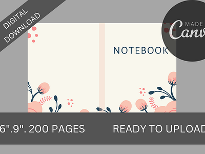 INTERIOR+COVER FOR FLOWER KDP LINED PAPER, LOW CONTENT BOOK 2023 kdp interiors animation app branding design esty ebook funny bear notebook graphic design icon illustration kdp businesskdp business kdp canva note kdp interior kindle direct pub logo minimal typography ui ux vector