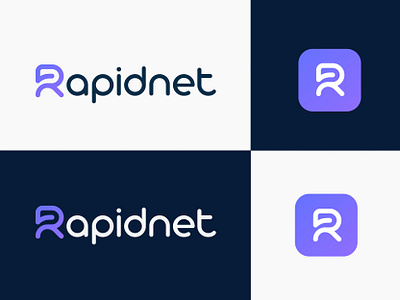 Rapidnet | Logo Design | 2020 brand identity brandbook branding color logo logo design logo r logotype rapidnet