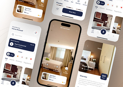 Hotel Booking App analytics app app ui booking branding cards design figma graphic design hotel illustration logo ui