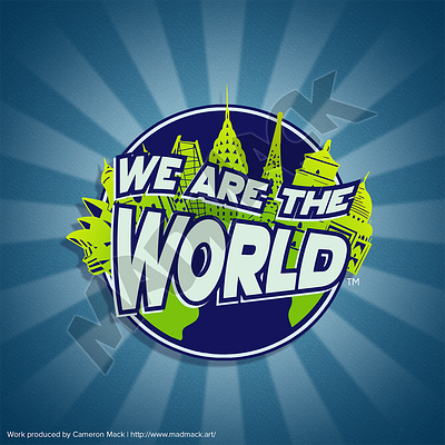 We Are The World Logo branding design graphic design illustration logo typography vector