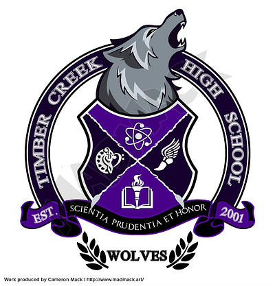Timber Creek High School Crest acadamia branding design graphic design illustration logo school typography vector
