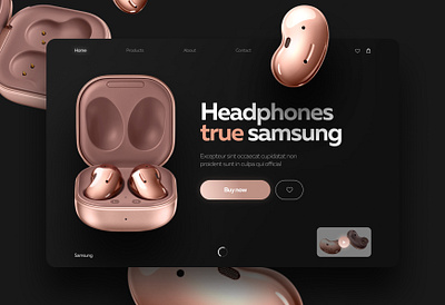 Web-design for Samsung - Веб-дизайн для наушников design headphones samsung ui ux web design web site