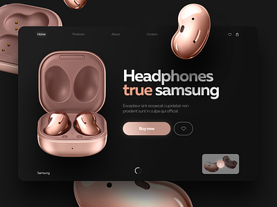 Web-design for Samsung - Веб-дизайн для наушников design headphones samsung ui ux web design web site