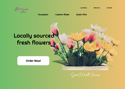 Landing page for flower shop dailyui ui ux