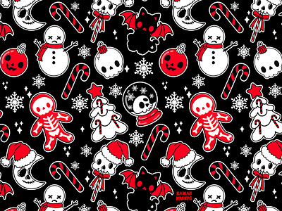 Christmas Creeps black and red christmas goth christmas gothic christmas