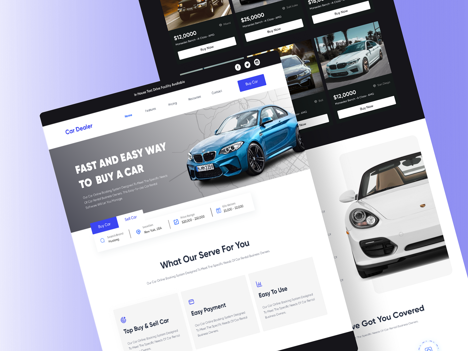 Car Dealer Landing Page Design by Abhishek Ghosh on Dribbble