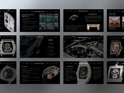 Richard Mille Presentation black branding exclusive luxury richard mille watch web theme