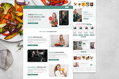 Nutritionist - home page adobe xd branding building brand identity design dietitian ecommerce figma food graphic design gym key visual design landingpage nutritionist personal branding personal trainer product product design social media branding ui website