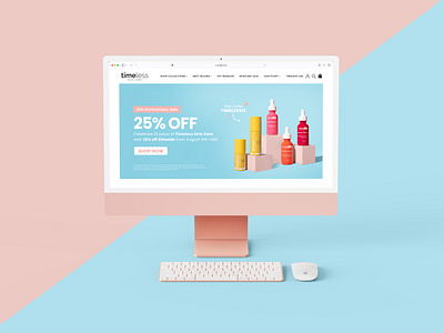 Skin Care Website Banner Design beauty design graphic design health web