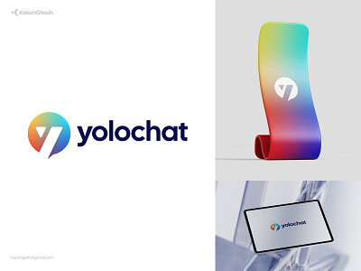 YoloChat: Y letter Chat Hub Logo ai brand design brand identity branding chat logo chatbot design logo minimal modern logo tech y y icon y logo y mark