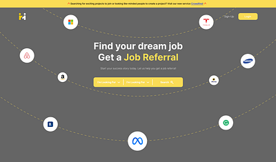 Job Referral Website (referrs.me) app