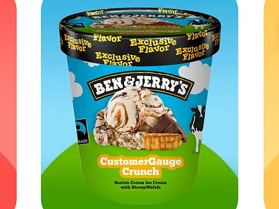 CustomerGauge CX Inspired Ice Cream Campaign ben jerrys branding dreyers graphic design haagen daz icecream jenis package design