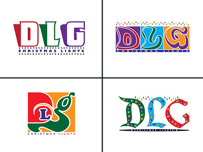 Logo Design (DLG Christmas Lights) branding design graphic design illustration logo typography vector
