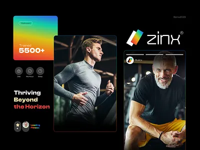 zinx fit branding | health & fitness logo and branding dashbloom health fitness presentation