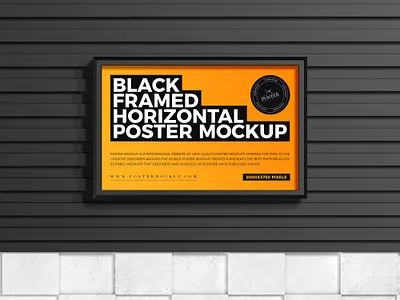 Free Horizontal Poster Mockup poster mockup