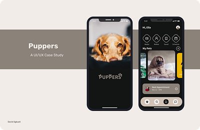 Puppers - Dog Walking App design graphic design ui ux