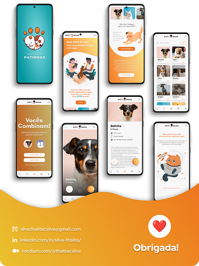 App Mobile | Instituto Patinhas | Jornada UX 8 Dias | EBAC app challenge design ebac figma jornada ux mobile pet pets study ui ui design