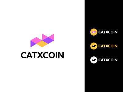 CATXCOIN Crypto Coin Unused Logo brand branding cat catxcoin coin crypto design graphic design logo logo design minimal modern