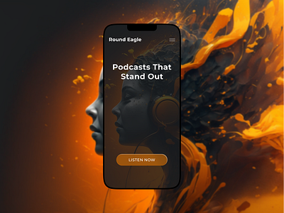 Round Eagle | Podcasts design figma graphic design information page landing page podcast product page ui ux web webdesign website website design