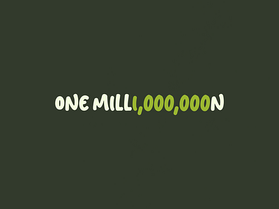 One Million | Typographical Poster currency graphic design graphics money poster sans serif simple text typography words
