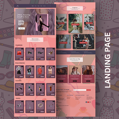 Landing page of an e-commerce website app appdesign design graphic design interactivedesign landingpage typography ui uiux userexperience userinterface ux webdesign