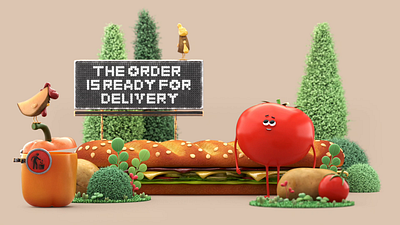 Order is ready 3d animation art design graphic design illustration material motion graphics render