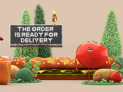 Order is ready 3d animation art design graphic design illustration material motion graphics render