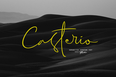 Casterio Signature Font design display font font font design handlettering illustration logo script font signature font typeface design