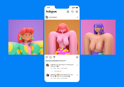 Gifs for plastic surgeon 3d boobs character colorful doctor girls illustration medic plastic surgeon surgery