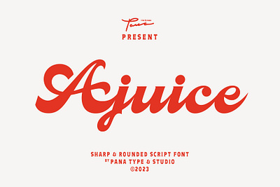 Ajuice Script Font design display font font font design handlettering illustration logo script font typeface design