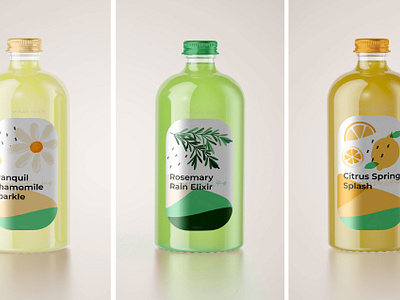 Spring Elixir bottledesign juice juicedesign logo logodesign organic packaging