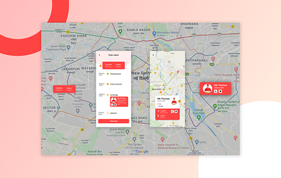 Location Tracker 020 app design branding clean dailyui dailyui020 design food delivery graphic design location location tracker ui ux web