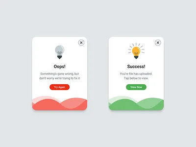 Success/Error Flash Message component ui error message figma flash message flash ui landing page mobile app success message ui ux web design
