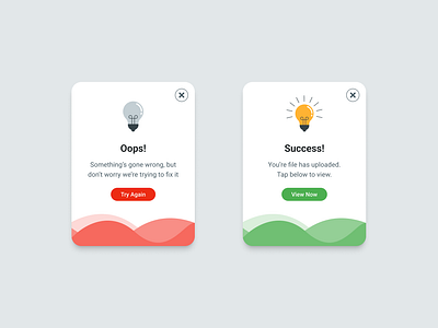 Success/Error Flash Message component ui error message figma flash message flash ui landing page mobile app success message ui ux web design