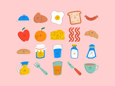 Breakfast handmade graphic design illustration vector