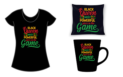 Black Queen- most powerful piece in the Game T-shirt for women. black queen