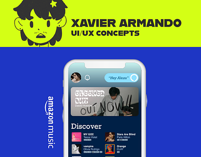 Amazon Music UI/UX Concept amazon amazonmusic app branding design graphic design ios music ui ux