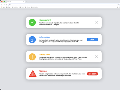 Flash Message | #DailyUI all in one design flash message graphic design notification dsesign ui user interface ux warning message