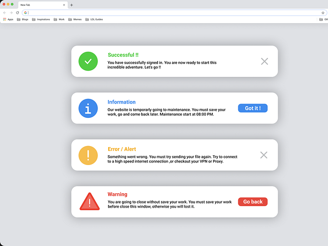 Warning Message designs, themes, templates and downloadable graphic ...